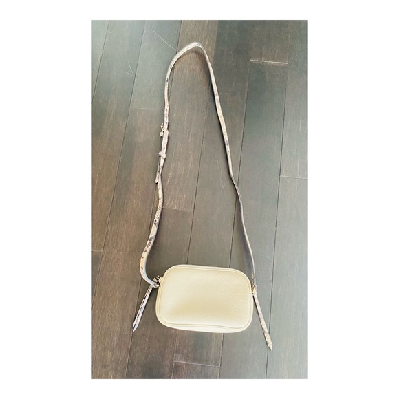 Leather Double Zip Crossbody w/ Snakeskin Strap - Picture 8 of 8